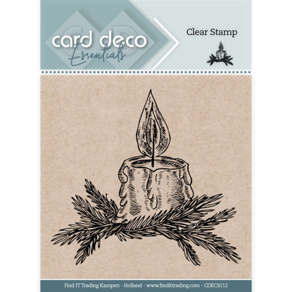 Christmas Candle / Adventskerze - Clearstamp / Stempel von Card Deco Essentials (CDECS112)